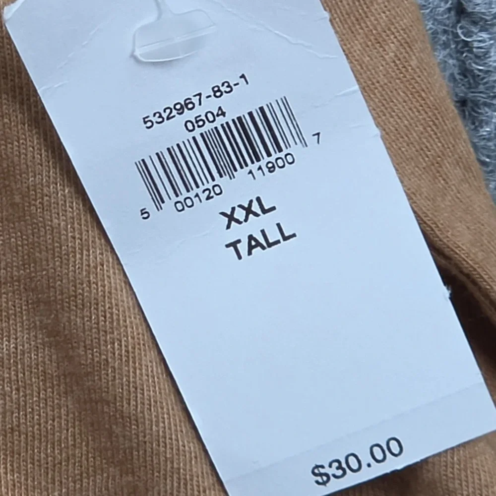Banana Republic Premium Wash Tee Mens XXL Tall Camel Brown Casual Basic Core NWT